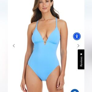 Blue Women's One-Piece Swimsuit